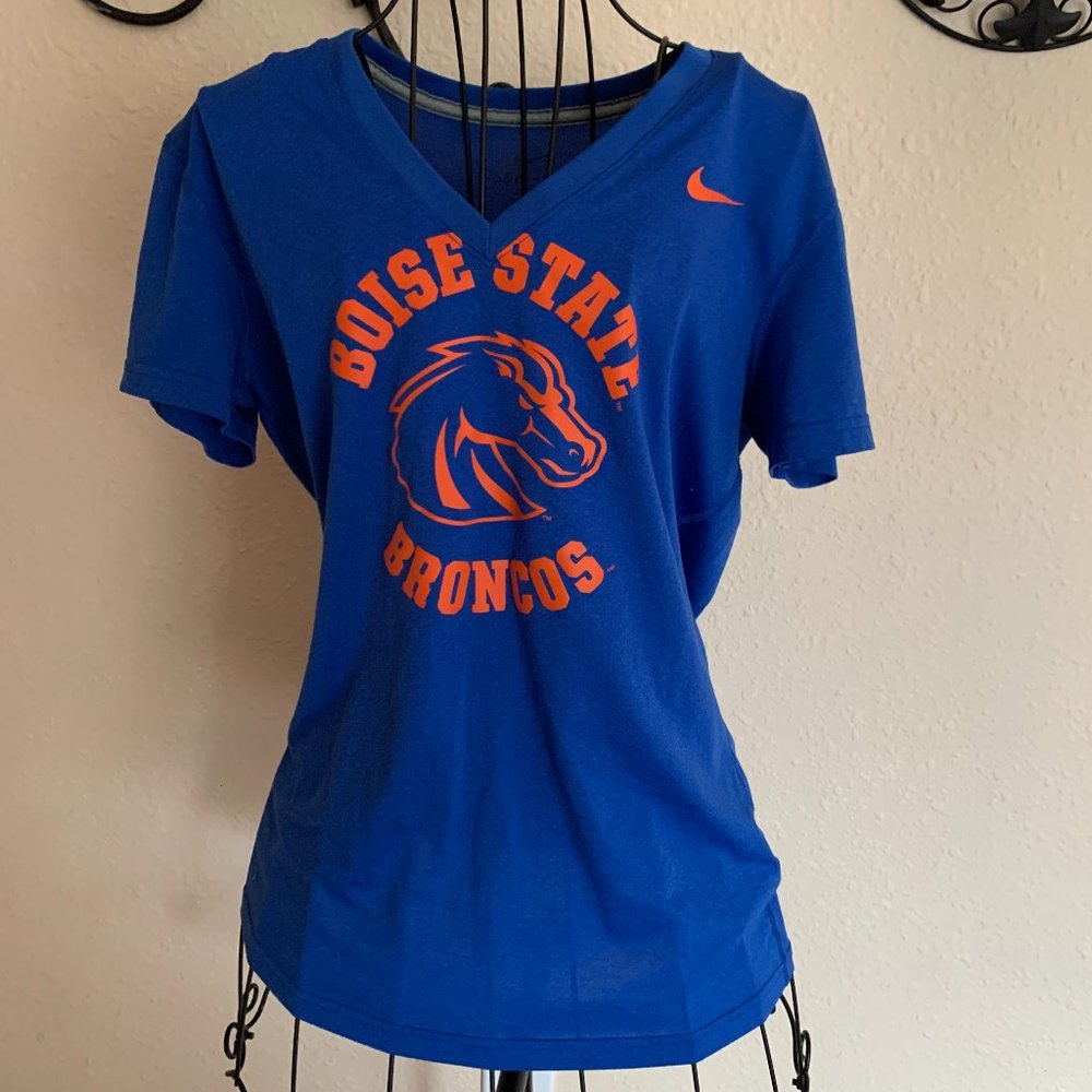 Nike Dri-Fit Ladies Small Blue Boise State Broncos Short Sleeve T-shirt